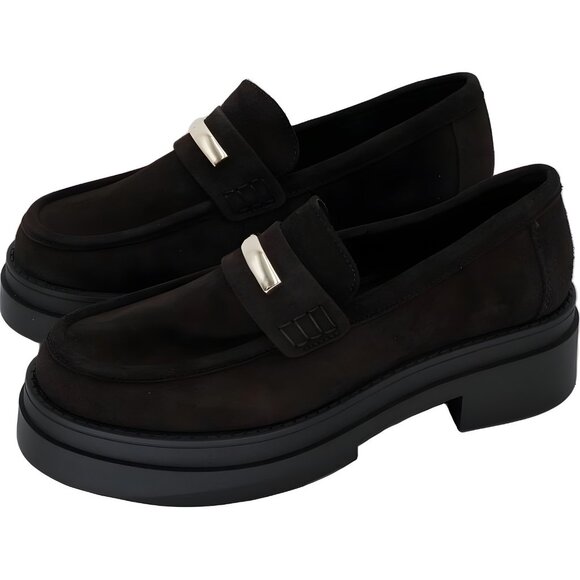 Steve Madden Rodrigo Platform Loafers Brown Suede Metal Bit Women's US 8.5M - Picture 2 of 6